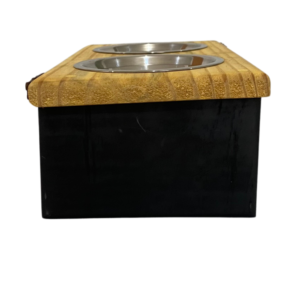 Comedouro Elevado Pet Madeira Ergonômico Drop