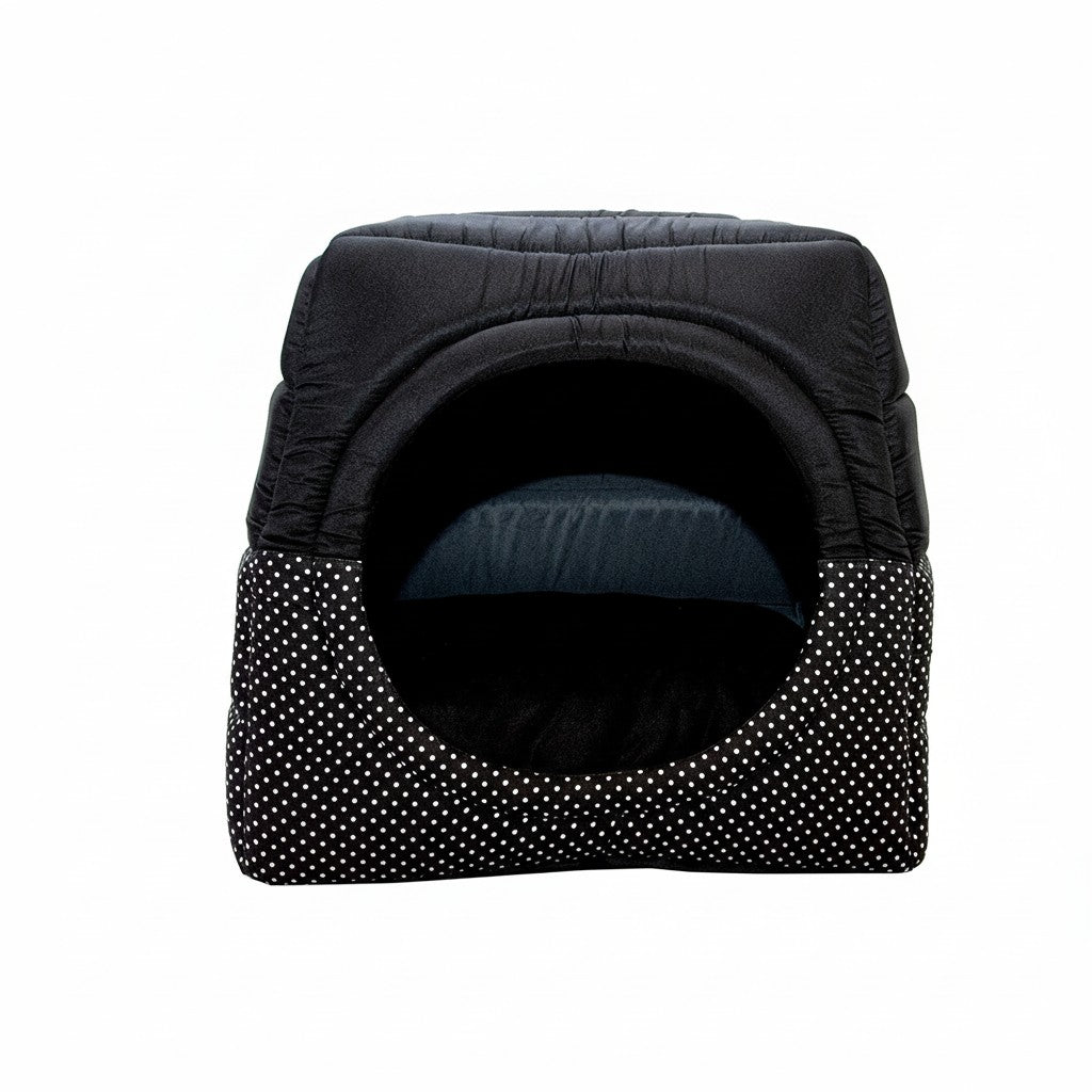 Toca Iglu Pet confortavel Caes e Gatos Preto Poa Drop