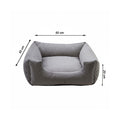 Cama Para Cachorro Quadrada conforto Cinza Liso Drop