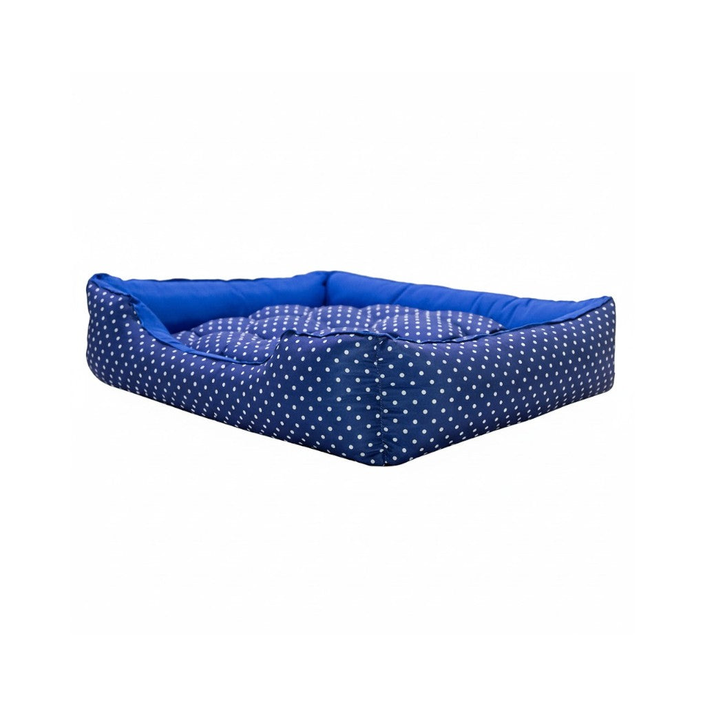 Cama Para Cachorro retangular Pet Azul Poa Drop