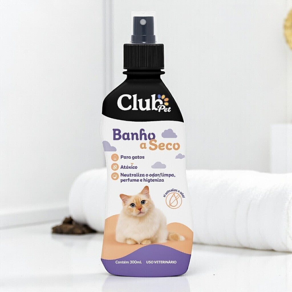 Banho a Seco Para Gatos Neutraliza Odores 300ml Drop