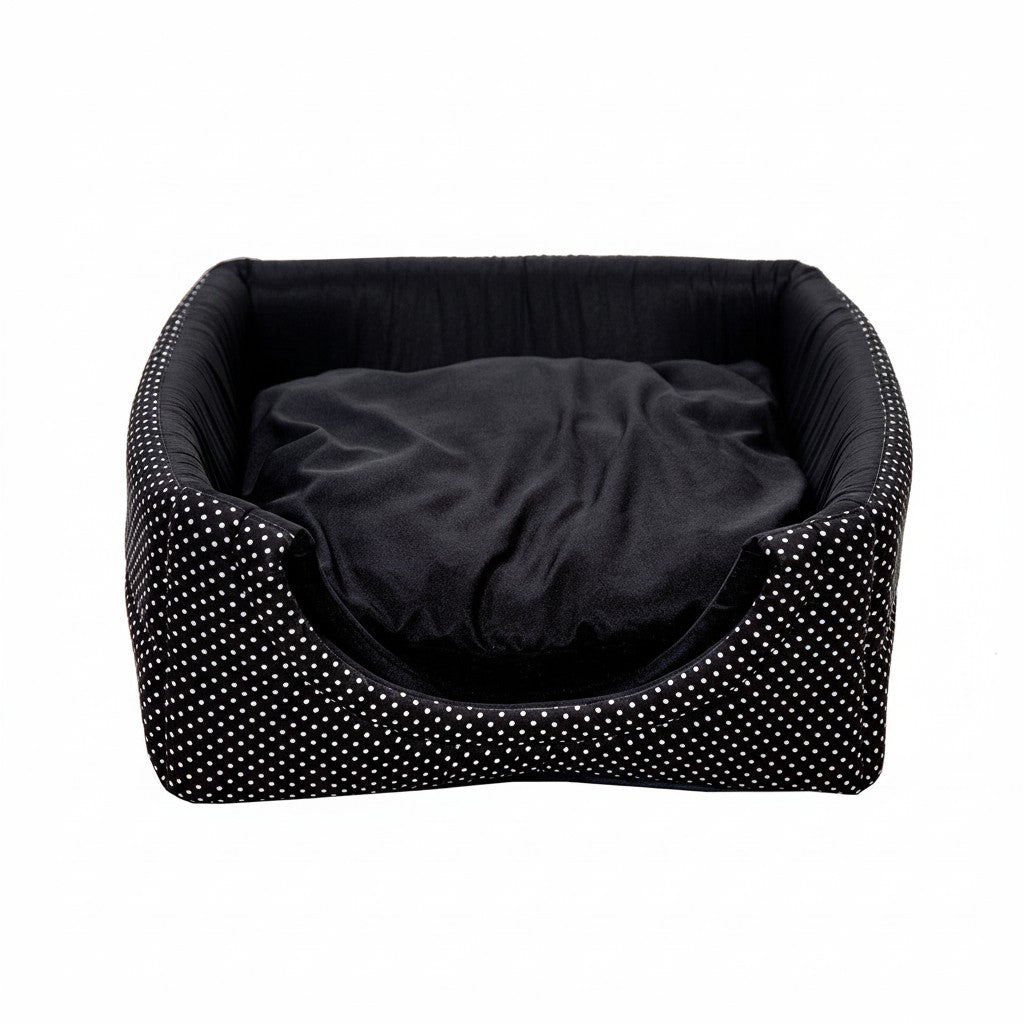 Toca Iglu Pet confortavel Caes e Gatos Preto Poa Drop