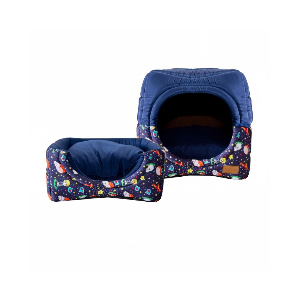 Toca Iglu Pet confortavel Caes e Gatos Marinho principe Drop