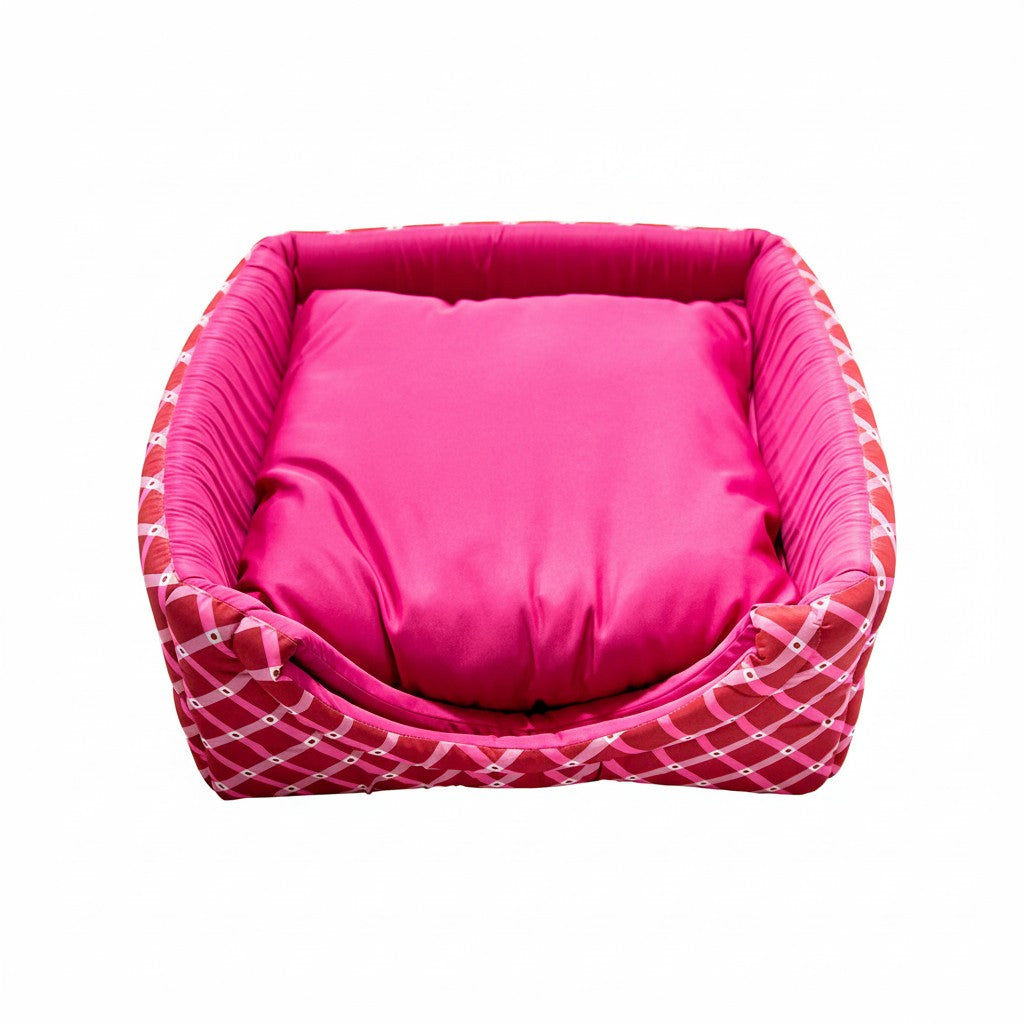 Toca Iglu Pet confortavel Caes e Gatos Rosa Geometrico Drop