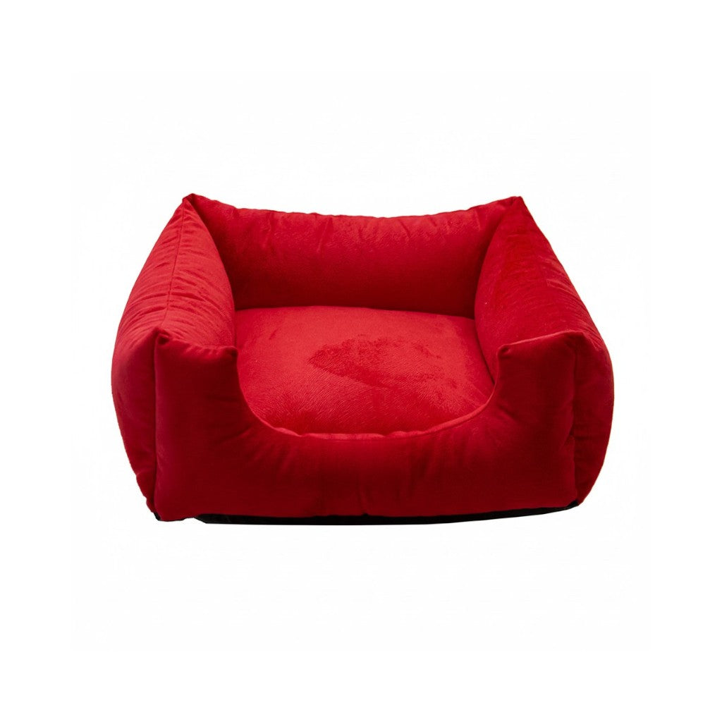 Cama Para Cachorro Quadrada conforto Vermelho Liso Drop