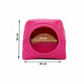 Toca Iglu Pet confortavel Caes e Gatos Rosa Poa Drop