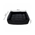 Cama Para Cachorro retangular Pet Preto Poa Drop