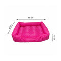 Cama Para Cachorro retangular Pet Rosa Poa Drop
