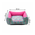 Cama Para Cachorro Quadrada conforto Rosa Borboleta Drop