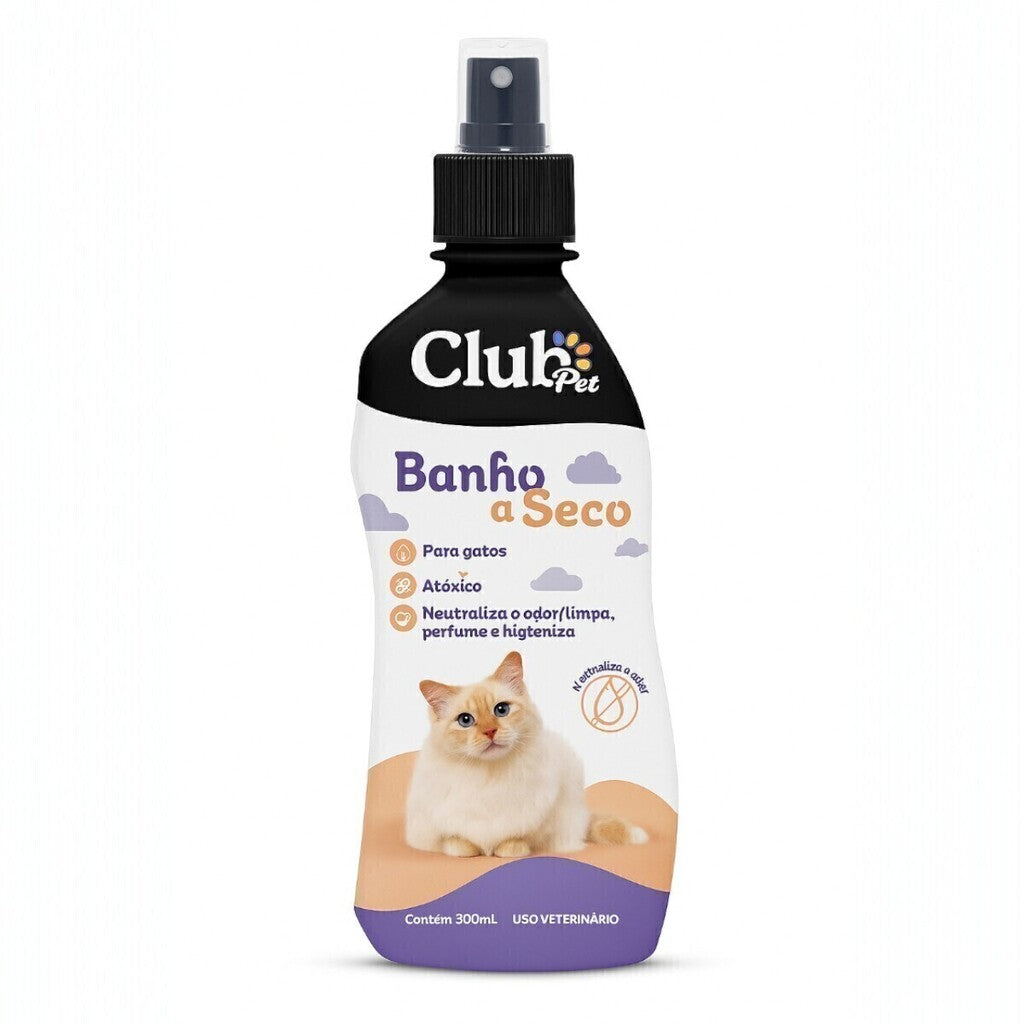 Banho a Seco Para Gatos Neutraliza Odores 300ml Drop