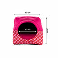 Toca Iglu Pet confortavel Caes e Gatos Rosa Geometrico Drop