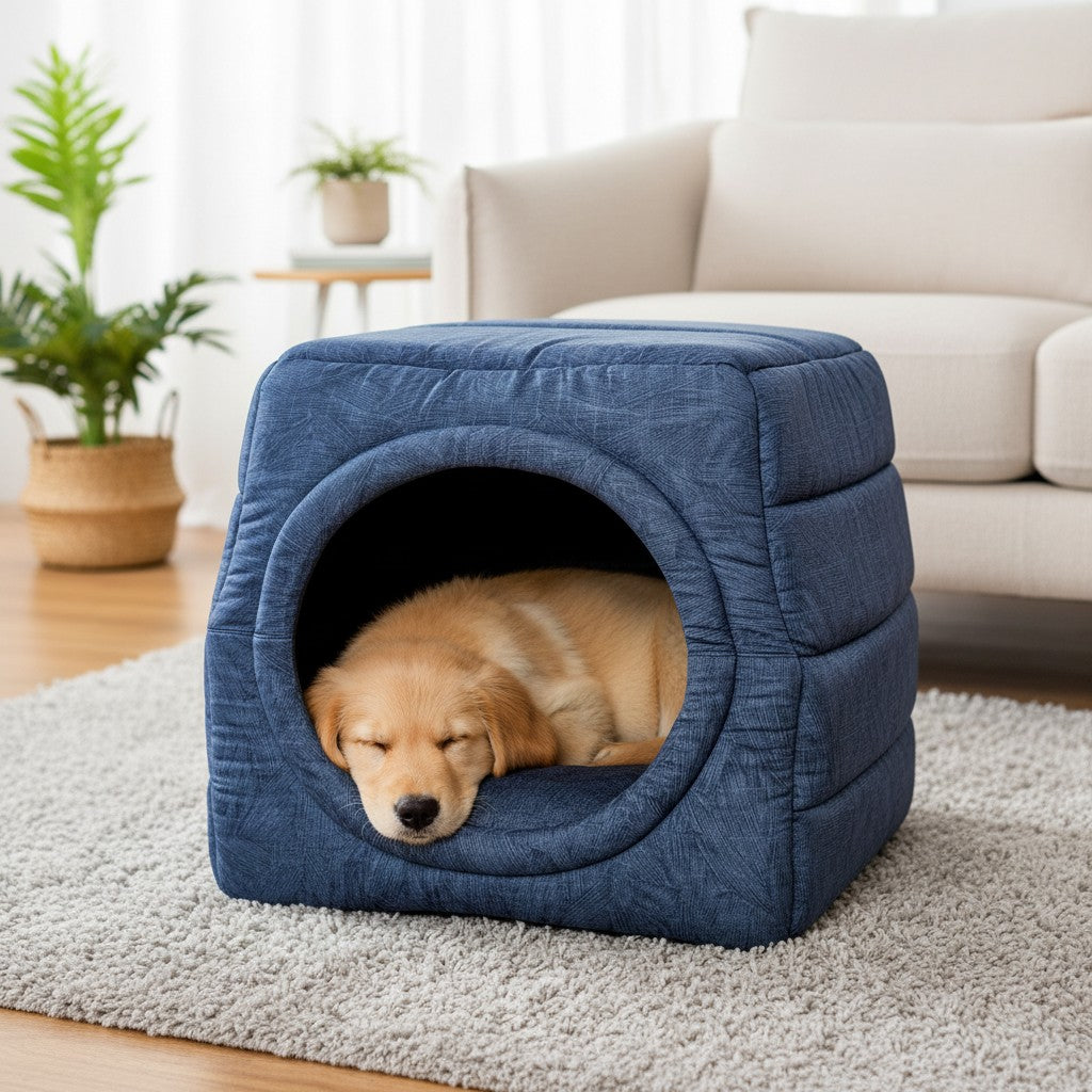 Toca Iglu Pet confortavel Caes e Gatos Petroleo Drop