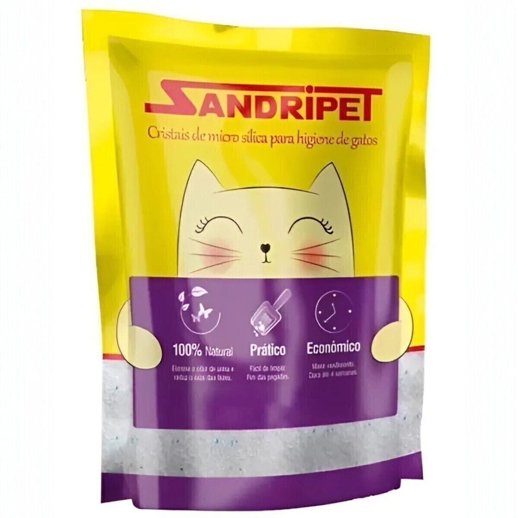 Areia Sílica Gato Fina 1,6kg Alta Absorção Drop