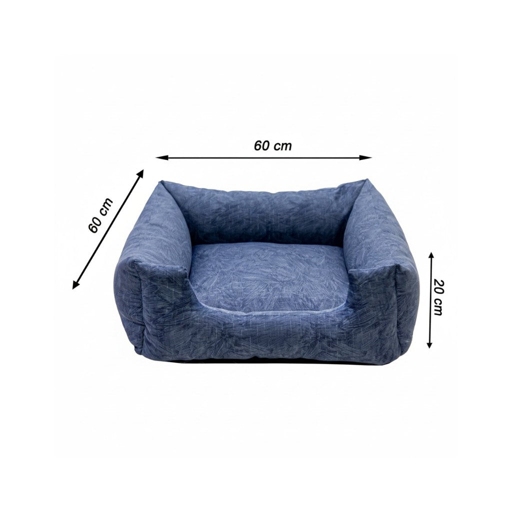 Cama Para Cachorro Quadrada conforto Petroleo Drop