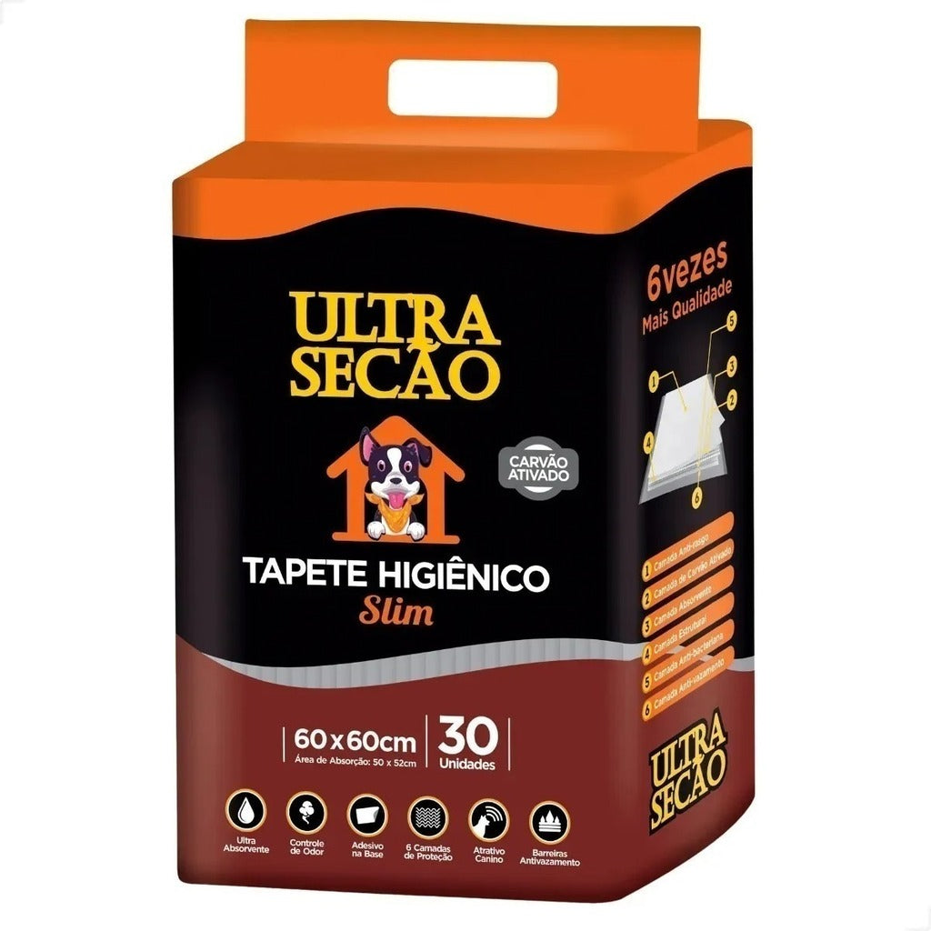 Tapete Higiênico Cachorro Carvão Ativado 60x60cm c/30un Drop