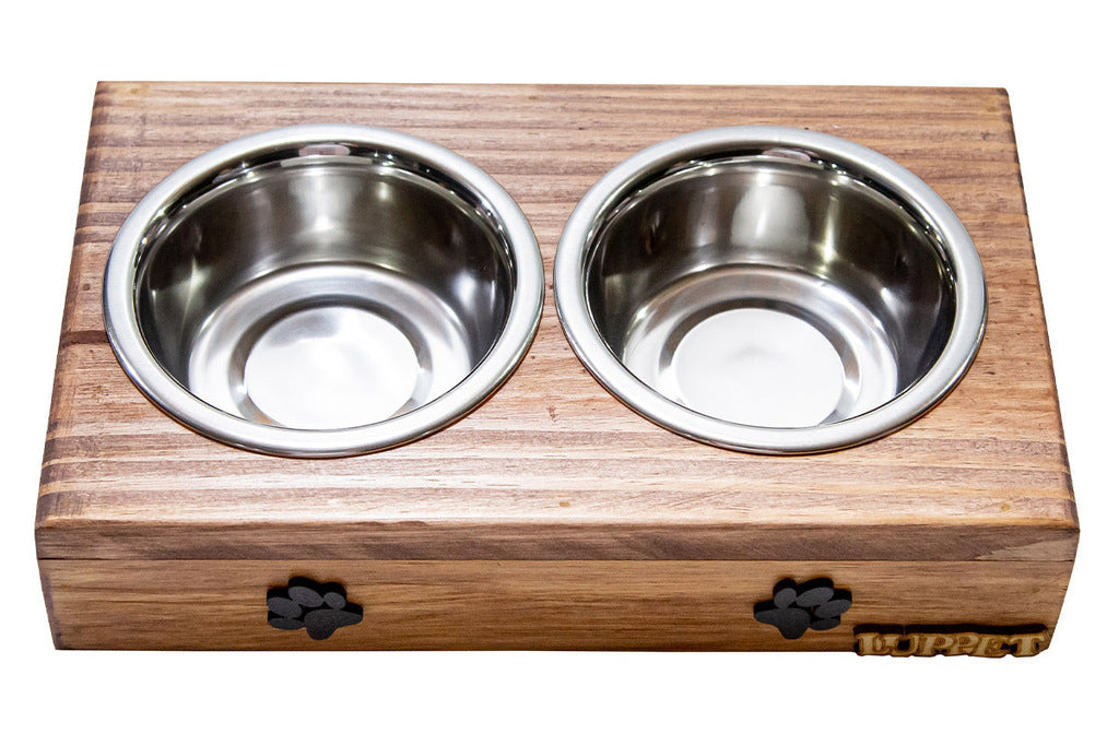 Comedouro Pet Elevado Madeira Drop