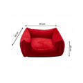Cama Para Cachorro Quadrada conforto Vermelho Liso Drop