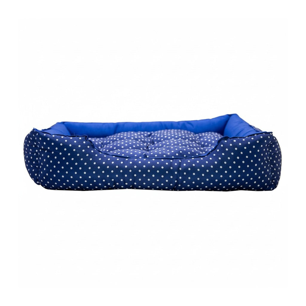 Cama Para Cachorro retangular Pet Azul Poa Drop