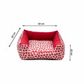 Cama Para Cachorro Quadrada conforto Vermelho Joana Drop