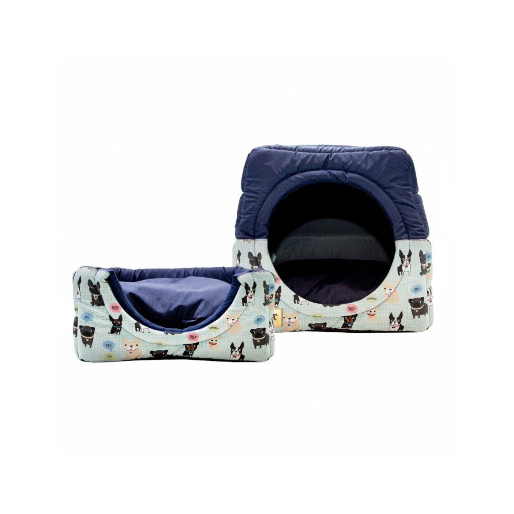 Toca Iglu Pet Cachorro Gato Impermeavel Azul Drop