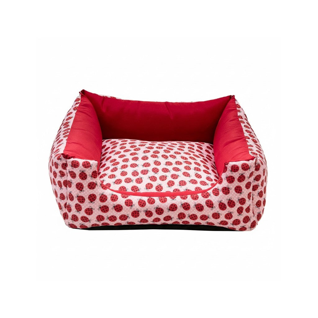 Cama Para Cachorro Quadrada conforto Vermelho Joana Drop