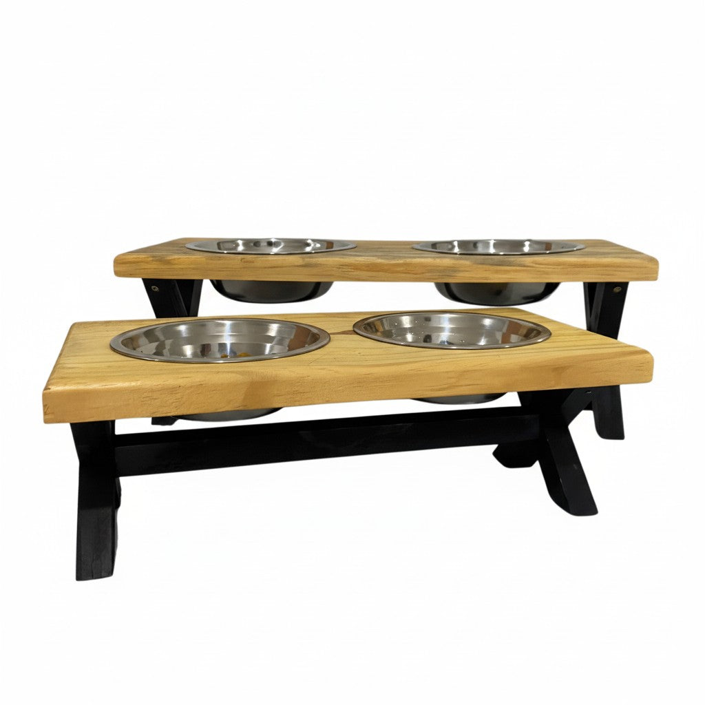Comedouro Pet Ergonomico Madeira Drop