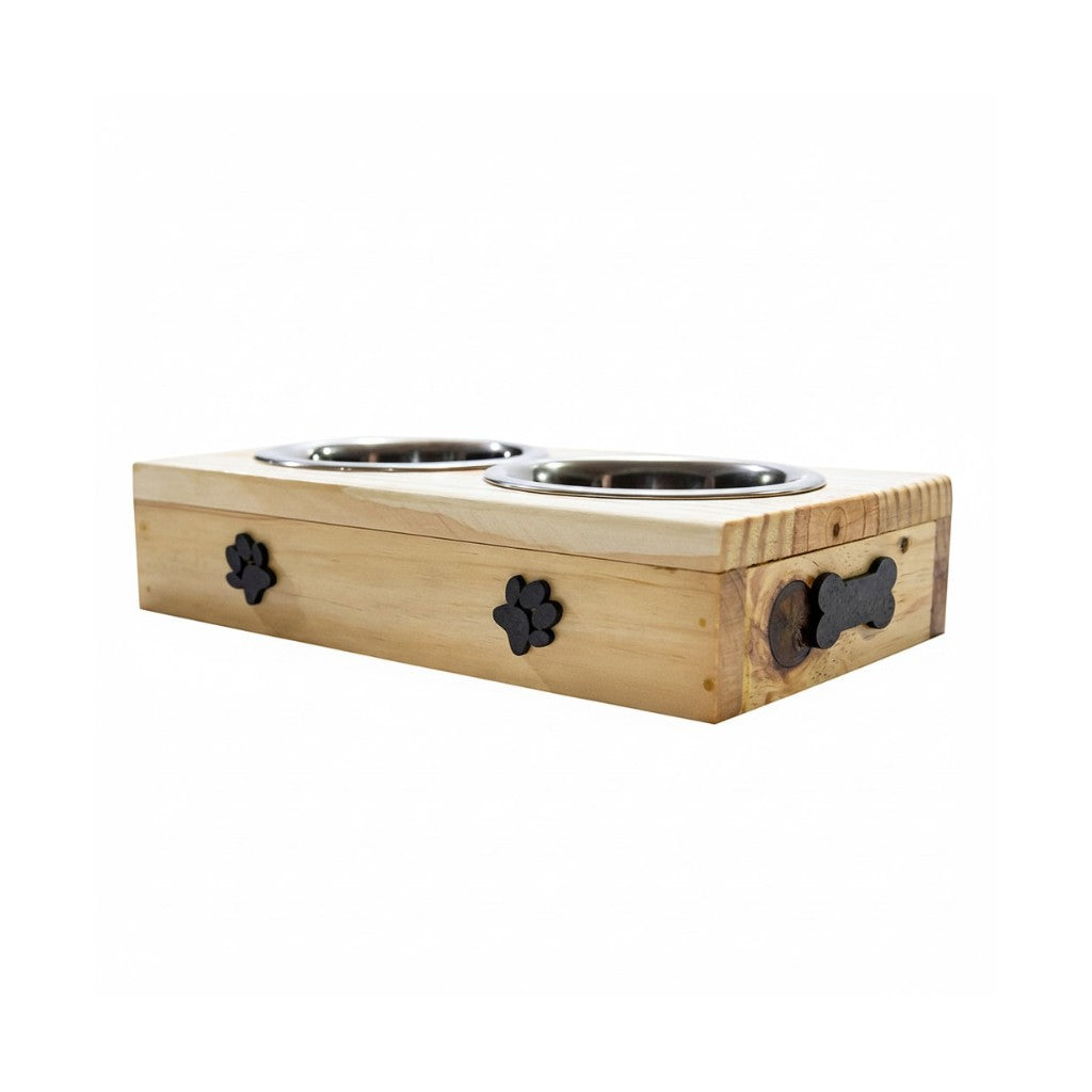 Comedouro Pet Elevado Madeira Drop