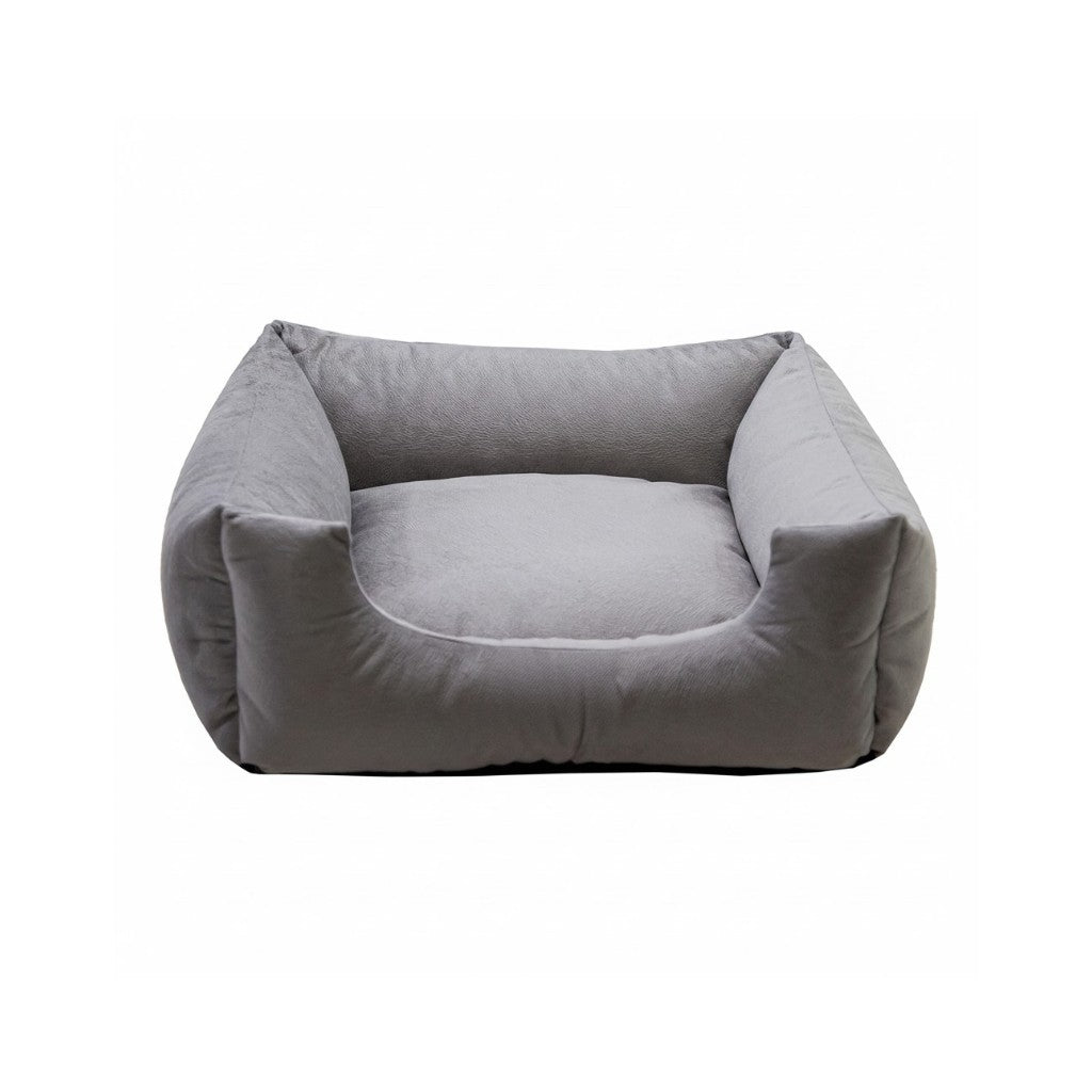 Cama Para Cachorro Quadrada conforto Cinza Liso Drop