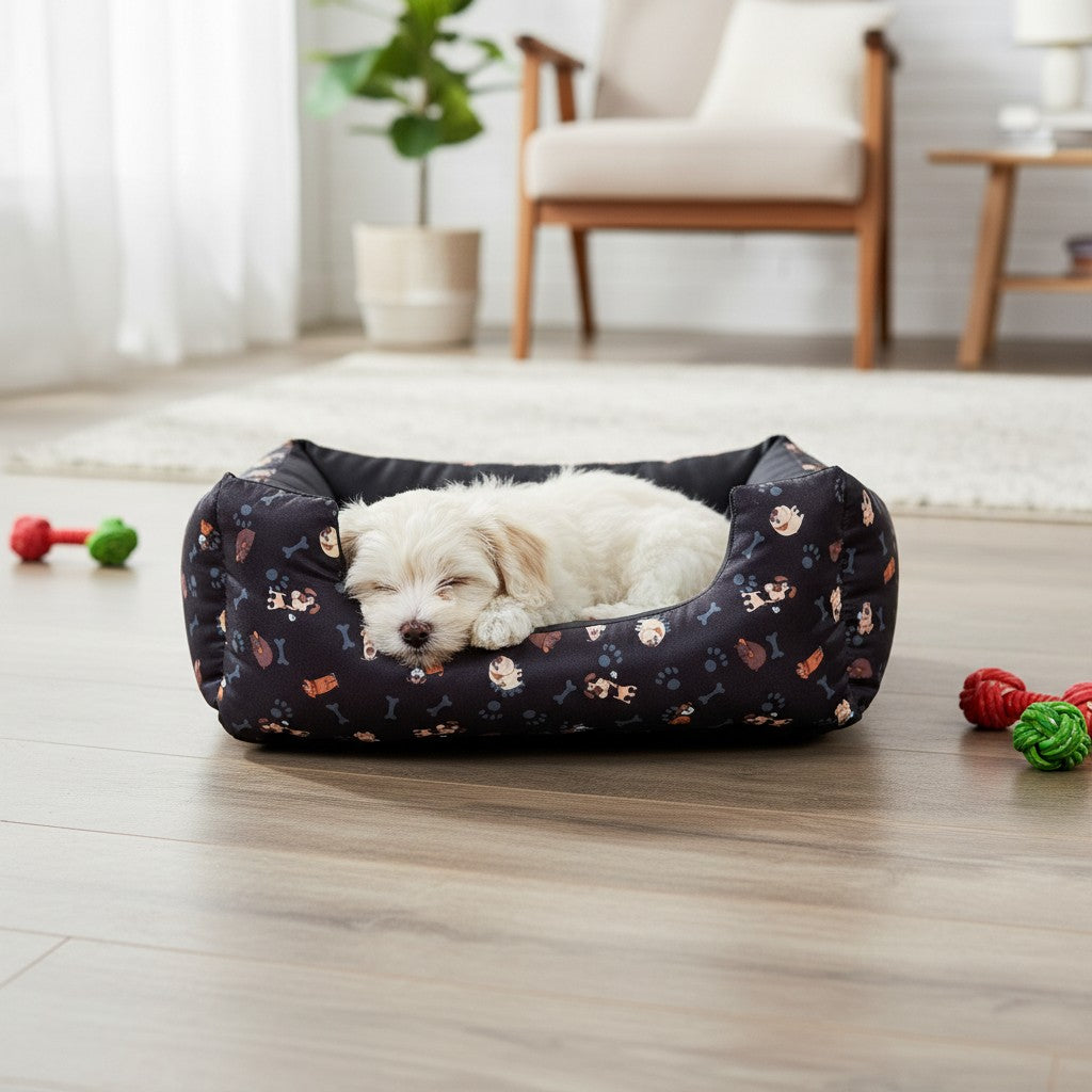 Cama Para Cachorro Quadrada conforto Preto Cachorro Drop