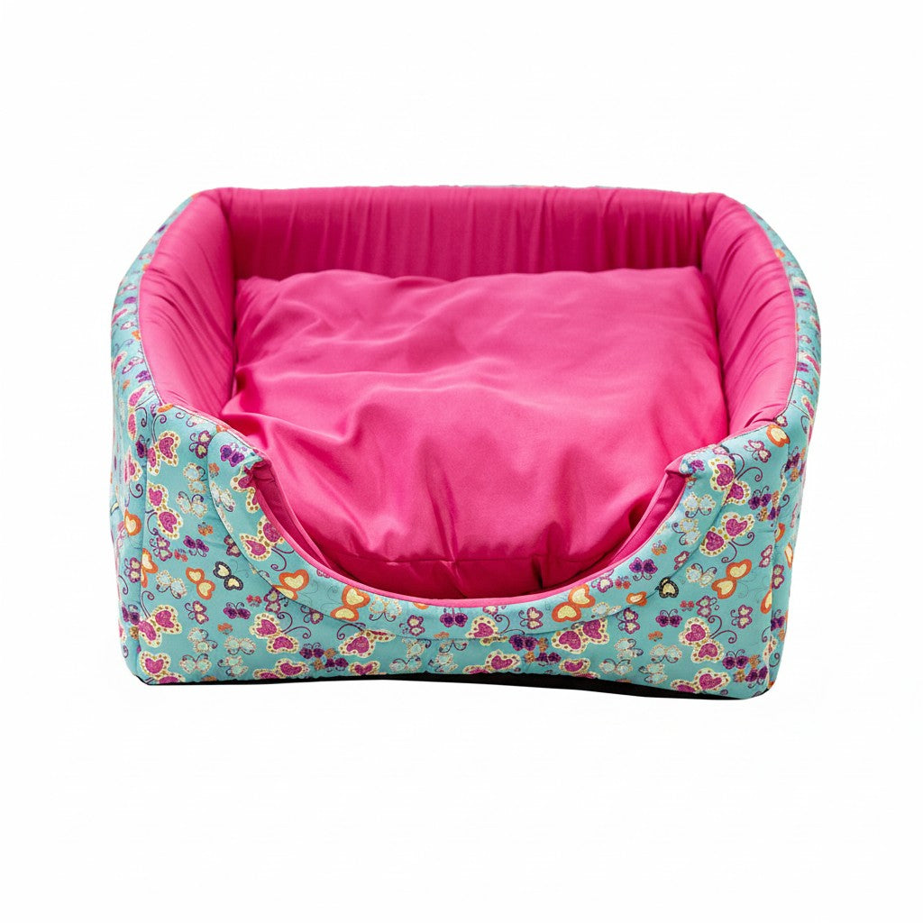 Toca Iglu Pet confortavel Caes e Gatos Rosa Borboleta Drop