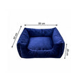 Cama Para Cachorro Quadrada conforto Azul Liso Drop