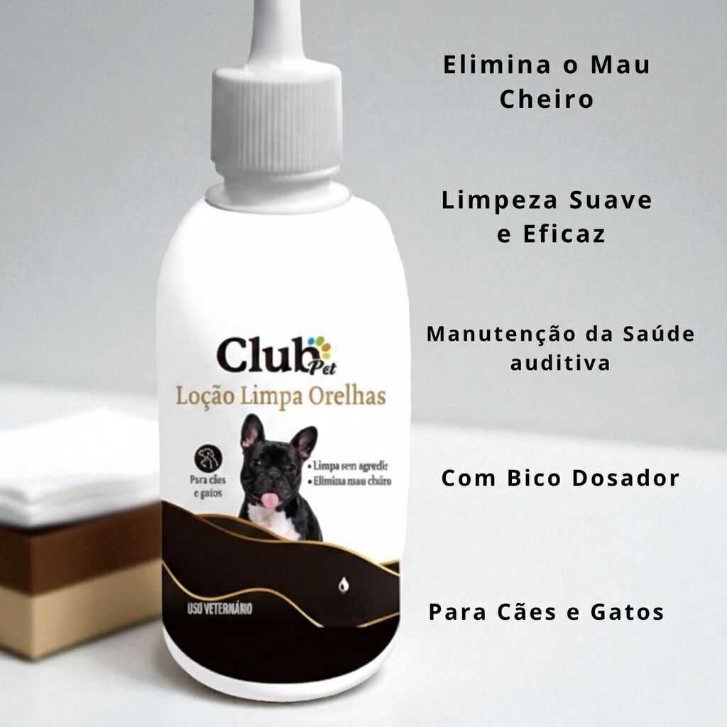 Limpador de Ouvido e Orelhas para Cães e Gatos 100ml Drop