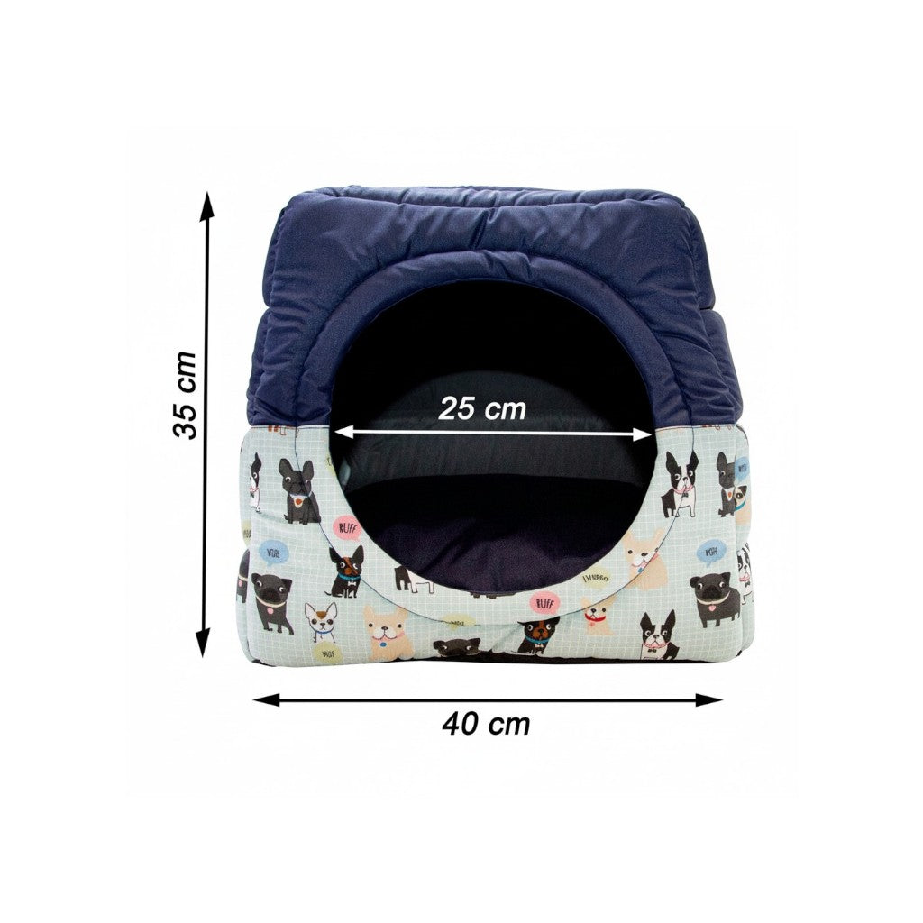 Toca Iglu Pet Cachorro Gato Impermeavel Azul Drop