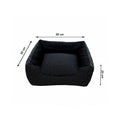 Cama Para Cachorro Quadrada conforto Preto Poa Drop