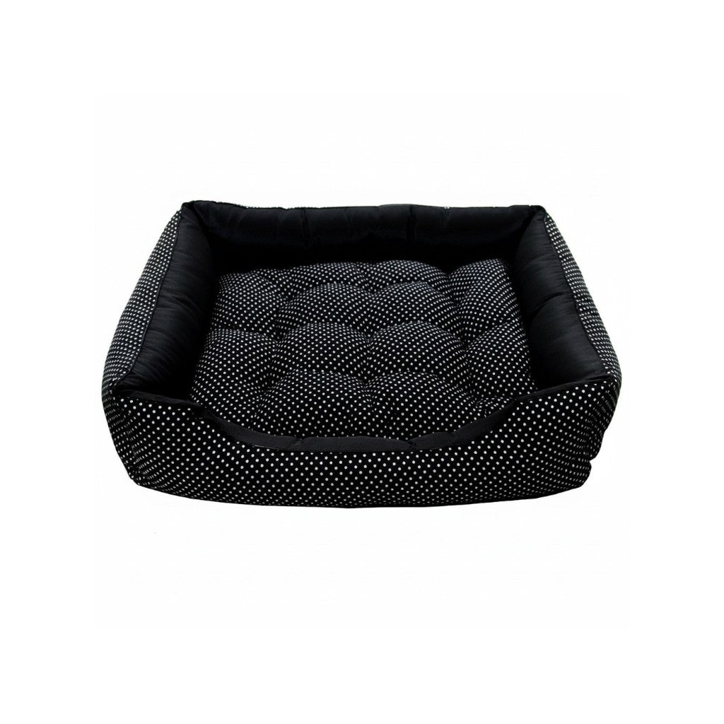 Cama Para Cachorro retangular Pet Preto Poa Drop