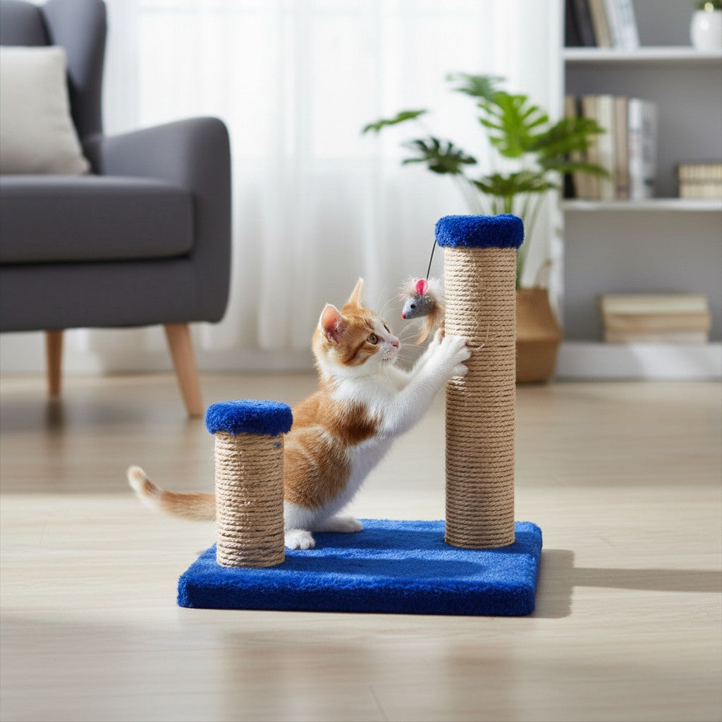 Arranhador Gato 2 Postes Resistente Pet Drop
