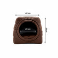 Toca Iglu Pet confortavel Caes Gatos Marrom Drop
