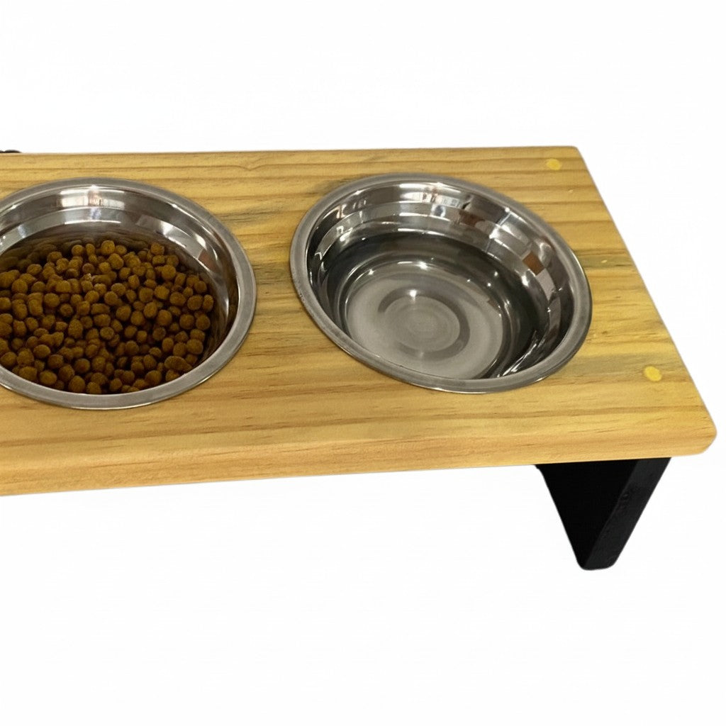 Comedouro Elevado Pet Madeira Ergonômico Drop