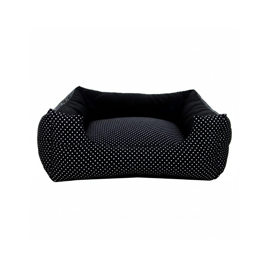 Cama Para Cachorro Quadrada conforto Preto Poa Drop