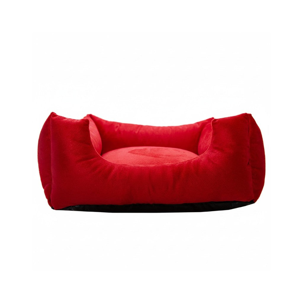 Cama Para Cachorro Quadrada conforto Vermelho Liso Drop