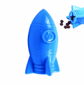 Brinquedo Porta Petisco Ração Foguete Interativo para Cães - Azul
